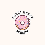 Donut Worry Be Happy Bubble-free stickers